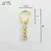 Pequeno pingente de chaveiro de liga de zinco com fivela C, acessórios de corrente com fivela C, acessórios para chaveiro de joalheria DIY, fábrica em estoque