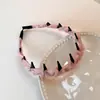 Diadema Trenzada de Organza Estilo Coreano para Mujer, Diadema Antideslizante de Gama Alta para Lavarse la Cara, Diseño de Corona Alta, Accesorio para el Cabello Dulce y Versátil para Salir