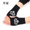 Guantes de Baile de Lana Cálida de Otoño e Invierno Guantes de Algodón Elásticos Pequeños con Dedos Faltantes Guantes Exquisitos de Rosa de Medio Dedo Fabricante