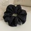 Goma para el pelo tipo scrunchie de lunares, versátil y simple, de tela para principios de otoño estilo coreano, elegante y suave, para coleta estilo casual para mujeres