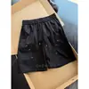 Pantalones Cortos Deportivos Bordados Estilo Americano para Hombre, Verano Delgados de Seda de Hielo Secado Rápido de Cinco Puntos, Transpirables Casuales para Playa al Aire Libre