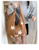 2026 Nova Bolsa Tote Bordada Céu Estrelado Estilo Coreano de Ombro Único para Axila para Estudantes Femininas para a Aula Bolsa de Mão Simples para o Dia a Dia