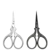Tijeras de acero inoxidable para cejas tijeras de bordado tijeras de belleza rectas para pestañas herramienta hilo Tijeras de punta cabeza redonda tijeras de belleza