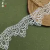 Encaje soluble en agua de hilo fino de seda de leche al por mayor para pijamas y ropa de maternidad, accesorios de encaje del fabricante de origen, admite patrones personalizados