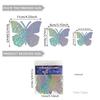 Una Variedad de Creativas Pegatinas de Pared de Mariposas de Colores con Purpurina, Pegatinas de Pared Decorativas de Mariposas Tridimensionales para Fondo de Fiesta y Boda