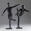 Tienda de Ropa Deportes Niños Modelo Accesorios Escaparate Maniquí Masculino y Femenino Corriendo Ropa para Niños Maniquí Estante de Exhibición de Cuerpo Completo