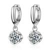 Pendientes de moda coreana para mujer, con diseño de flor de diamante dulce, cortos, artísticos, con forma de corazón, para niña
