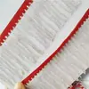 KLHBS101 Vestido com Franja de Contas Vestido de Casamento Fita Vermelha Fita Dourada Bigodes Brilhantes Prateados Renda Vermelho Dourado