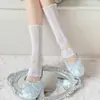 Calcetines de Verano para Mujer, Media Caña Dulces Calcetines Finos de Malla Estilo Ballet con Encaje de Rizo sin Costuras para Mujer al Mayoreo