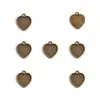 Accesorios para Joyería de Aleación DIY Piedra de Tiempo Base Corazón Soporte Llavero Colgante de Collar A74