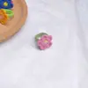 Anel de Flor de Lã Tricotado à Mão Transfronteiriço da Amazon Primavera Coração de Menina Anel Fofo Cor Contrastante Acessórios Versáteis