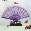 Abanico de Encaje Retro Europeo para Mujer Verano Abanico de Orquídea Accesorios para Fotografía de Danza Performance Abanico Plegable