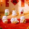 Gato de la Fortuna Creativo de Año Nuevo Accesorios de Resina 3D Decoraciones Hechas a Mano para Bricolaje Casa de Muñecas Sala de Estar Adornos Pequeños de Prosperidad