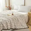2026 Nuevo Estilo Tencel Encaje Verano Colcha Colcha de Aire Acondicionado 150X200cm Preludio Rosa
