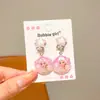 Aretes de Clip Lindos de Princesa Elsa para Niños Sin Perforación Aretes de Dibujos Animados para Niña Pequeña Aretes Colgantes para Bebé Aretes Anti-Dolor