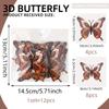PY9008-9 nuevos adhesivos de pared de mariposa con textura retro tridimensional 3D fondo decoración sala de estar dormitorio 1 juego de 12