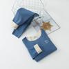 Traje de ropa interior térmica para niños al por mayor de terciopelo superficie AB lijado sin costuras para niñas y niños ropa de otoño traje de pantalones de otoño generación pelo