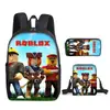 Mochila Escolar Estudiante Roblox Transfronteriza Estilo Coreano para Estudiantes de Primaria y Secundaria Mochila de Moda Trendy Estilo Ins Juego de Tres Piezas