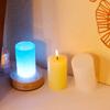 Molde de silicona para velas de aromaterapia tridimensionales de epoxi, con forma de garra de gato a rayas, cilindro multilateral, molde decorativo de yeso