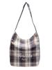 Bolso Cuadros Casual Transfronterizo para Mujer Gran Capacidad 2025 Nuevo Versátil Doble Cara Bolso de Hombro Bolso Tote para Viajes y Trabajo