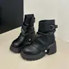 Botas Doc Martens de Suela Gruesa Adelgazantes para Mujer 2026 Primavera/Otoño Nuevas Estilo Británico Tacón Grueso Antideslizantes Tacones Altos Botines de Pierna de Pantalón Apilados para Mujer