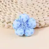 Accesorios de Flor de Cinco Pétalos Rellenos de Algodón Dulce Tela de Puntos Accesorios Decorativos Semi-Terminados para Sombreros Infantiles Ropa Accesorios DIY