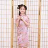 Qipao Infantil Novo Verão Retrô Elegante Vestido Princesa Estilo Chinês Menina Pequena Bebê