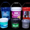 Barril Redondo de 25 kg Barril Químico para Pintura Fácil de Romper 25L Barril de Plástico Grado Alimenticio Barril para Pintura