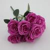 Ramo de rosas de simulación de comercio exterior, flores falsas, decoración del hogar, accesorios de fotografía, rosas, 10 rosas rojas