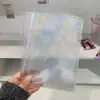 Álbum de Cartas A5 com Glitter de Folhas Soltas Desenho Animado Fofo Arte de Fã 3 polegadas Quatro Grades Pequeno Álbum de Armazenamento de Cartas Portátil com Zíper Álbum de Folhas Soltas