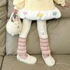 Sudadera con falda de burbujas para niña, falda, otoño e invierno, nuevo estilo coreano, estilo extranjero, top de terciopelo de longitud media para niños, leggings