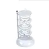 Caixa de temperos giratória multicamadas, pote de armazenamento de especiarias para cozinha, conjunto doméstico de potes de especiarias divididos com colheres, conjunto completo para casa
