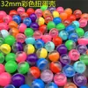 Bola Gashapon 32mm Ouro Prata Bola de Plástico Aberta Cinza Cor Sólida Cápsula Gashapon Bola de Sorteio Bola Redonda Oca