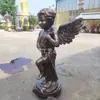 Escultura de Figura de Paisaje Occidental Grande de Cobre Fundido Estatua de Ángel Pequeño de Bronce Adornos de Paisaje Europeos Venta al por Mayor