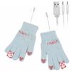 Guantes USB de doble cara con calefacción transfronterizos invierno y otoño punto de dedo completo imitación visón terciopelo pantalla táctil calefacción guantes de dedo