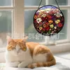 Adornos de vidrio con flores de colores transfronterizos, decoraciones colgantes de vidrio para el hogar, decoraciones para ventanas, atrapasoles para el jardín