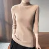 Suéter de Punto Nuevo para Mujer Otoño/Invierno 2026 Transfronterizo, Cuello Medio Alto, Corte Ajustado, Mangas de Tres Cuartos, Capa Base, Venta al por Mayor