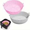 Popular Diária Transfronteiriça Air Fryer Silicone Forma de Assar Fácil de Limpar Redonda Frigideira Forma de Assar Tapete de Assar