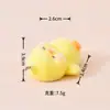 Pingente de Pato Amarelo Fofo Flocado em Resina Chaveiro Artesanal DIY Acessório de Decoração de Carro Pequeno Acessório
