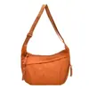 Bolsa de nylon estilo esportivo de grande capacidade para bolinhos no atacado, versátil, leve, adequada para o trajeto diário, bolsa transversal da moda e casual, bolsa de ombro