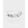 987 Estilo K Ins Nicho Diseño de Lujo Accesible Versátil Anillo de Circonias Micropavé Plata Esterlina S925 Femenino Textura