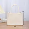 Bolsa de Lona Personalizada Bolsa Tote de Gran Capacidad Empresa de Impresión Logo de Empresa Bolsa de Recuerdo Patrón de Boda Bolsa de Lona de Mano