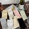 Calcetines grises para mujer de verano delgados rizados de media caña calcetines de malla de algodón estilo japonés ballet apilados verano
