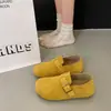 Zapatos Birkenstock Retro Planos de Cuero Genuino Tipo Bagel para Usar Afuera, Zapatos Casuales Todo Incluido de Suela Suave, Zapatos de Commuting de Doble Uso