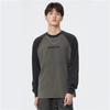 Camiseta de manga larga de algodón pesado americano para hombre, camisa holgada con base bordada, estilo informal, de moda, para otoño