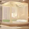 Mosquitero Anti-Caídas Cubierta de Cama para Dormitorio del Hogar Modelo Nuevo 2026 No Requiere Instalación Estilo Yurta Mongola Barandilla de Cama para Bebé y Niño para Prevenir Caídas