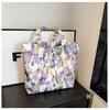 2026 Nueva Bolsa de Tela Floral Gran Capacidad para Compras Primavera y Verano Floral Casual Elegante Bolso Tote de Lona para Hombro