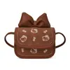 Bolsa Infantil con Diseño de Gato Lindo y Lazo, Bolso de Labial de PU, Elegante Bolso Cruzado de Princesa, Estilo Padre-Hijo, Bolso de Hombro para Niñas