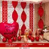 Tira Larga de Boda con Palabras Felices, Pared de Cartón Corrugado, Set de Decoración para Habitación de Boda de Casa Nueva, Decoración para Sala de Estar de Mujer de Boda con Olas