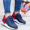Comercio exterior talla grande tenis mujer 2024 primavera nuevo europeo y americano talla grande suela suave combinación de colores europeo y americano tenis casual mujer